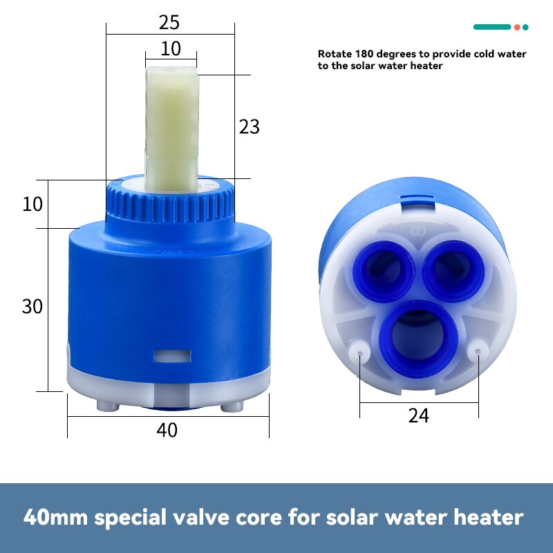Faucet Valve Core Standard Ceramic Cartridge Replacement Parts for Faucet Valve Shower Valve Core Water Mixer Faucet Splitter: 18