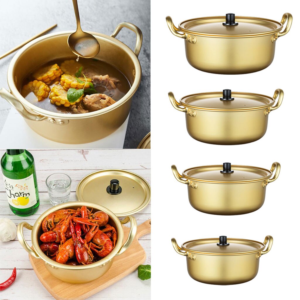 Koreansk nudler gryte ramen gryte aluminium hurtig nudler komfyr kjele til suppe pasta egg umiddelbar nudler rask kjøling til servering