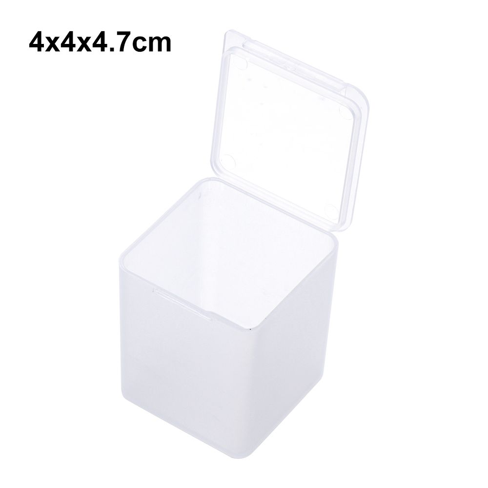 9Sizes Small Plastic Square Transparent Storage Box Items Sundries Organizer Case Jewelry Beads Container Tools Accessories Box: MULTI
