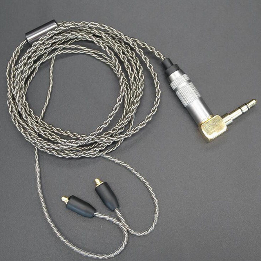 Upgrade diy mmcx  se215 ohrhörer stereo bass hifi kopfhörer ohrhörer ouyad stecker silberplattierung kabel für shure  se425 se535 se846