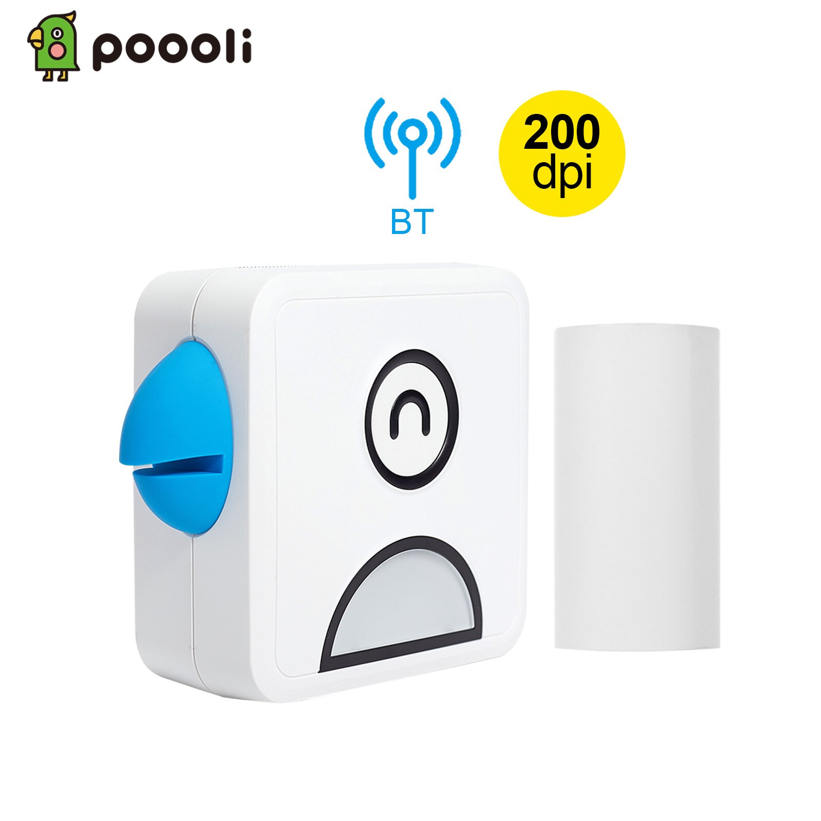 Poooli L1 Pocket Photo Thermal Printer 200dpi 58mm Wireless BT Memo Lists Printer for Printing Labels Photos Making Journals: L1 Blue