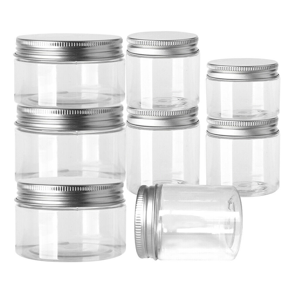 100ml 120ml 150ml klar lille flaske prøve plast kosmetiske beholdere tomme øjenskygge læbepomade ansigt creme krukke potter
