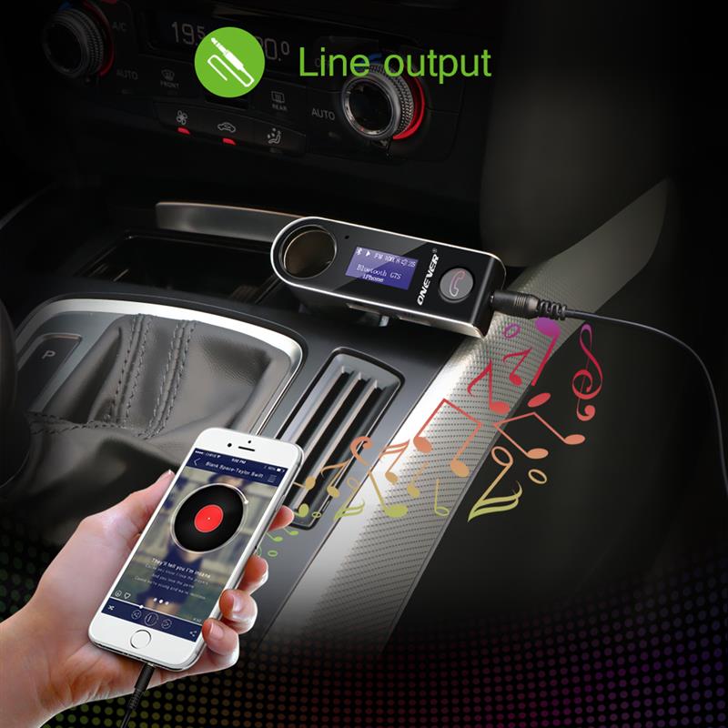 G7S Bluetooth Car Charger Sigarettenaansteker Muziekspeler Fm-zender Modulator Carkit Met 3.1A Dual Usb Aankomst