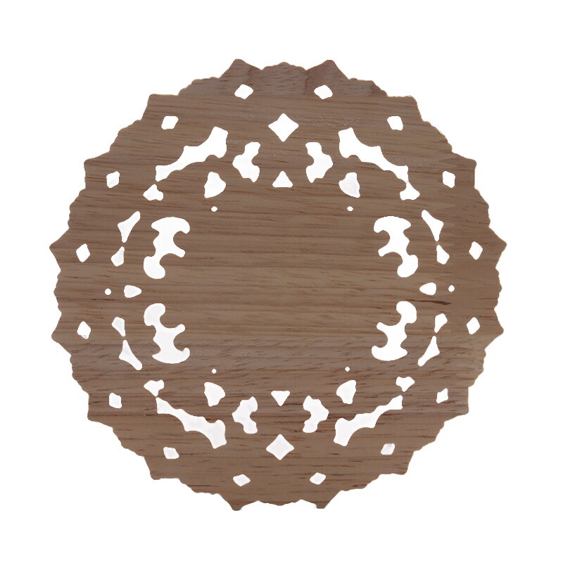 Wood Decal Furniture Decoration Accessories Wood Applique Flower Wood Decal Antique Exquisite Long Flower Wooden Window