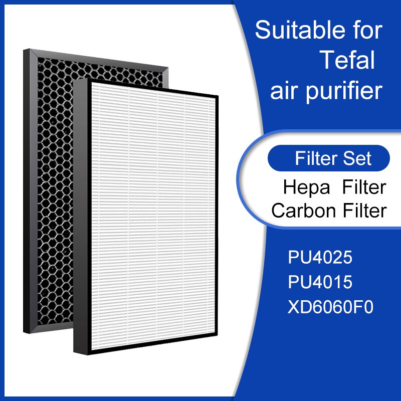 Convient pour Tefal PU4025 PU4015 au lieu de purificateur d&#39;air, filtre HEPA et filtre à charbon actif pour éliminer les odeurs et la poussière
