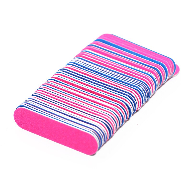 100 Stks/partij Double Side Mini Wegwerp Nail Buffer Bestanden Schuurblok Grit Professionele Pedicure Nagel Gereedschappen Nagelvijl
