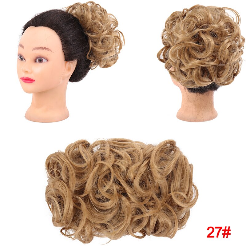 DIANQI synthetische haar elastische gummiband lockige chignon Netz mit zwei kunststoff kämme hochsteckfrisur abdeckung haar brötchen afro chignon für frauen: 27