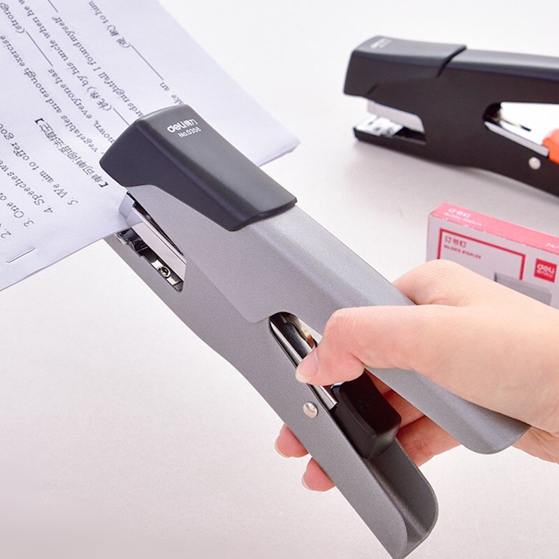 Deli Big Hand Held Heavy Duty Stapler Business Document Binding Tool Student Stationery School Office Supply