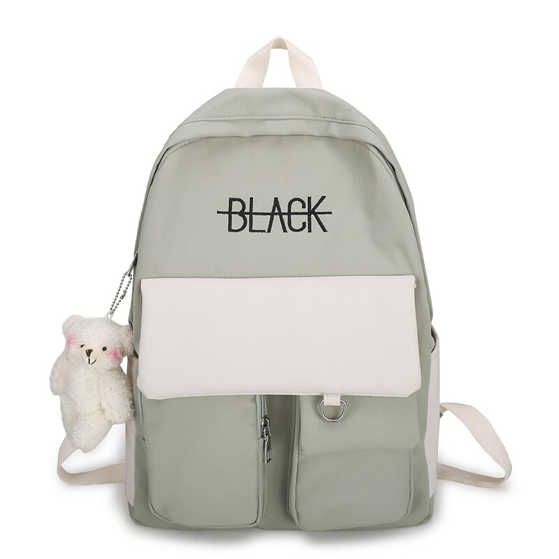 Julyccino rugzak waterdichte nylon rugzak voor dames schooltas rugzak voor tienermeisjes schoudertas damesrugzak mochilas: Witgroen