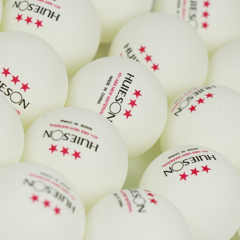 10 stk / pakke huieson ping pong bolde 3 stjernet materiale abs plast bordtennis bolde 2.8g 40+ mm: Hvide bolde