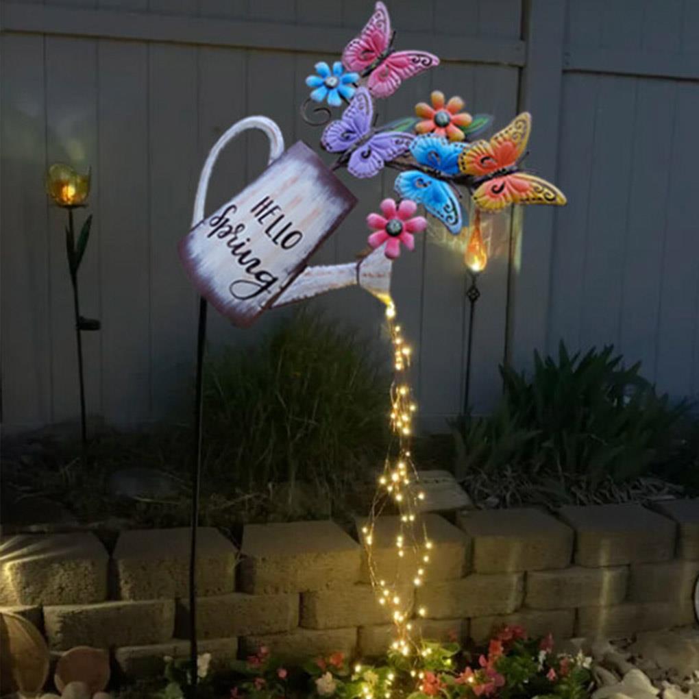 Guirlande lumineuse suspendue en métal pour jardin, décoration de paysage, bouilloire, bricolage