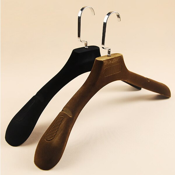 (10 pieces/lot) Flocking hangers, Luxury coats display hangers Grandado