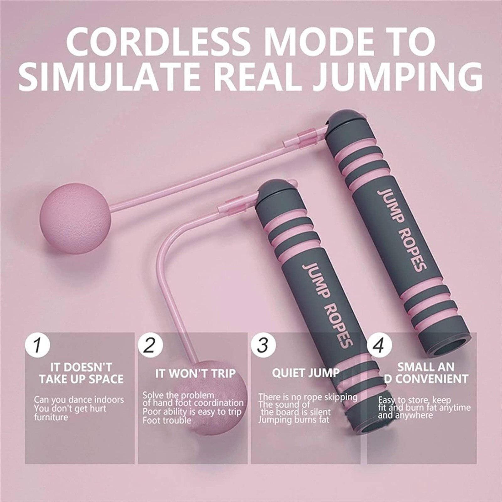 Cordless Skipping For Fitness No Tangles Speed Cordless Skipping Unisex Portable Ffitness Equipment Skip Rope