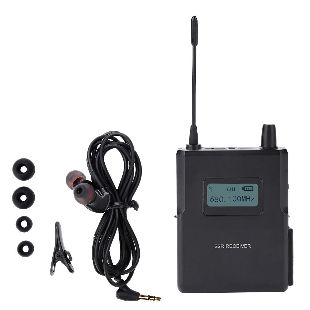 Trådløs scenemonitor 526-535 mhz klar lydmodtager scenemonitor højfølsom antenne bærbart studieudstyr