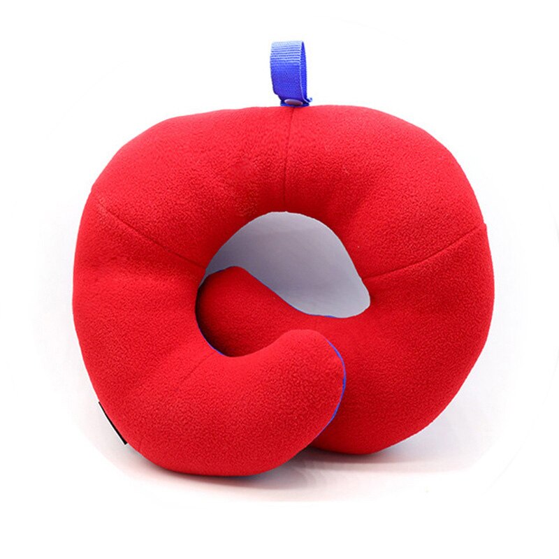 U Shape Memory Foam Reizen Auto Hals Kussens Gemak Vermoeidheid Kussen Zwart Rose Rood En Grijs Kleur Hoofdsteun Voor Auto kantoor Kussen: Red Baolan