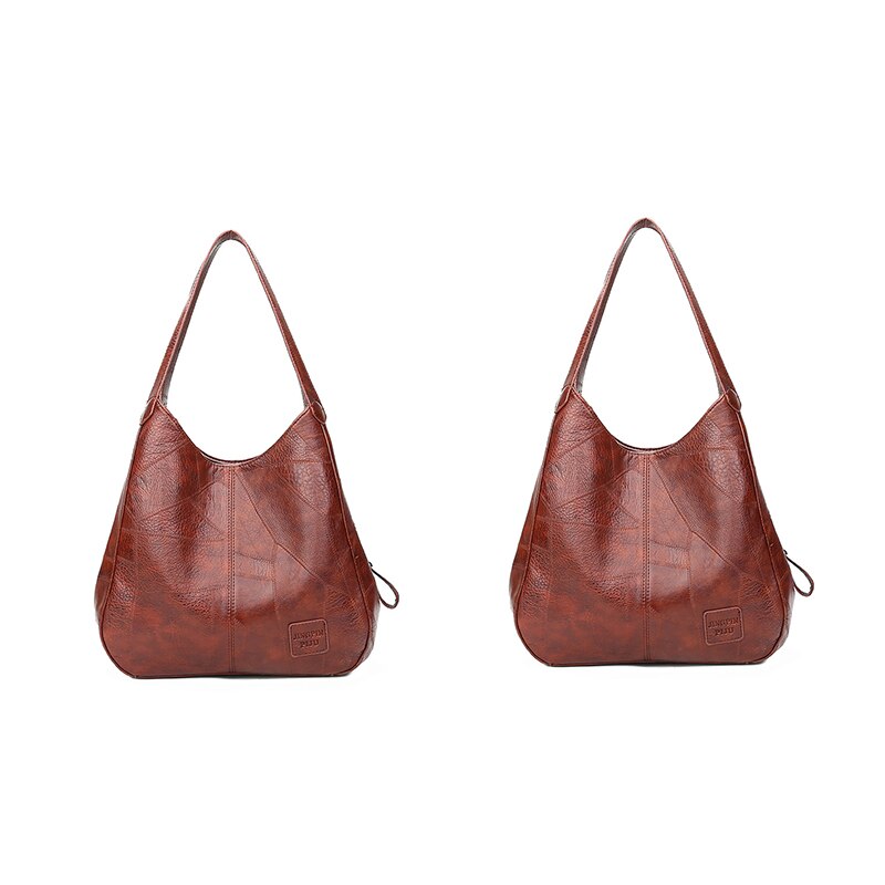 2 peças bolsa de mão feminina do vintage desenhistas bolsas de luxo bolsas de ombro feminino: 2Brown