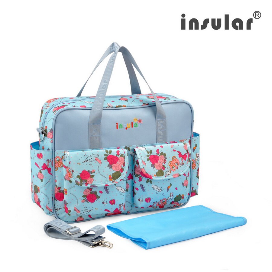 Waterproof Nappy Bag 210D Nylon Baby Diaper Bag Multipurpose Mommy Changing Bag: Romatic