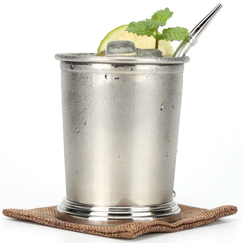 Rostfritt stål 350ml cocktailmugg blandade drinkar mojito mint julep cup whisky öl mugg bartillbehör