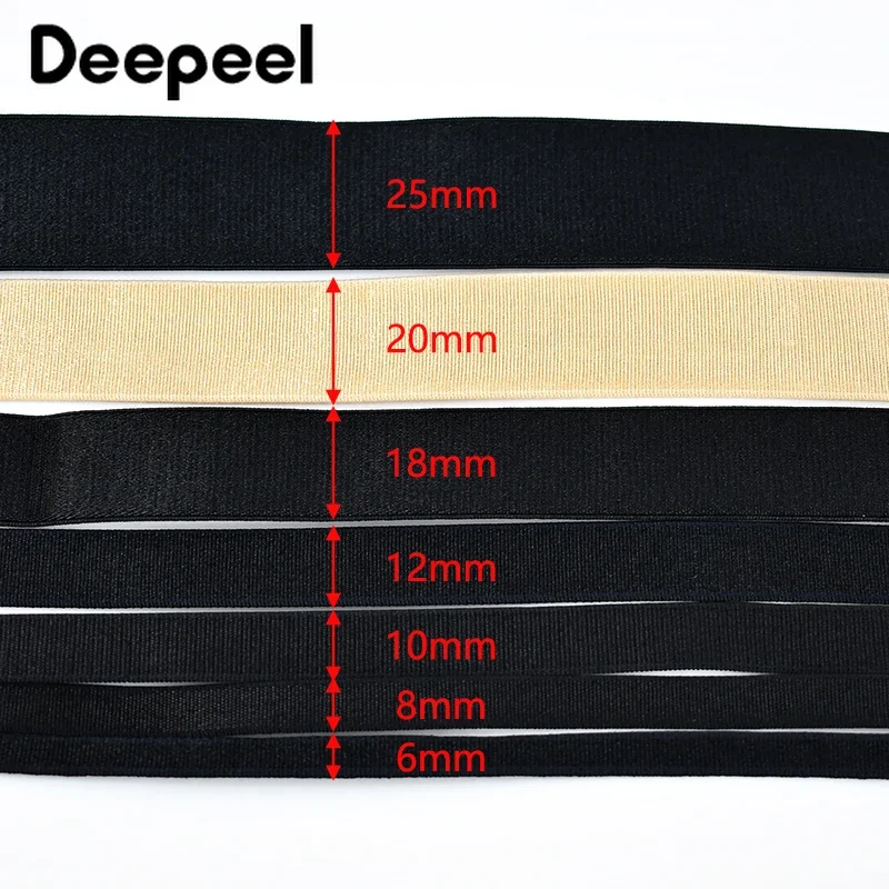 10Meters 6-40mm Bra Elastic Band for Shoulder Strap Underwear Rubber Bands Belt Stretch Nylon Webbing Tape DIY Sewing Accessory