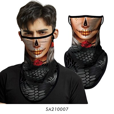 Motorrad Schädel Geist Balaclava Motorrad Gesicht Maske Abdeckung Hals Schal Moto Motorrad Bandana Kopf Schutz Stirnband Männer Frauen: Model 3