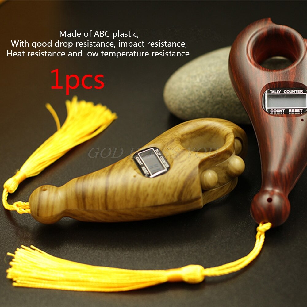 Défilement Relaxation jouet de décompression alimenté par batterie ABS Mini affichage numérique Portable bouddha perles compteur Portable pour bouddhiste