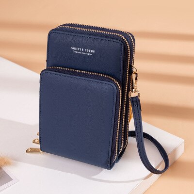 Crossbody Cell Phone Shoulder Bag Cellphone Bag Daily Use Card Holder Mini Summer Shoulder Bag for Women Wallet: 3-blue