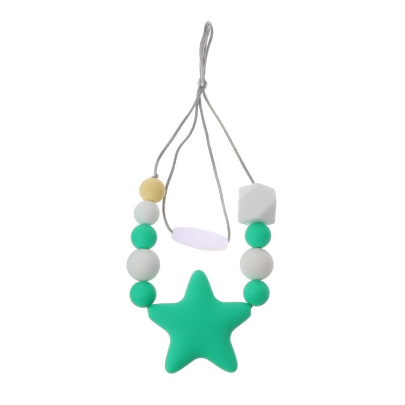 1PC Silicone collier de dentition avec des perles à mâcher pour bébé dents BPA gratuit maman soins infirmiers collier infantile jouet