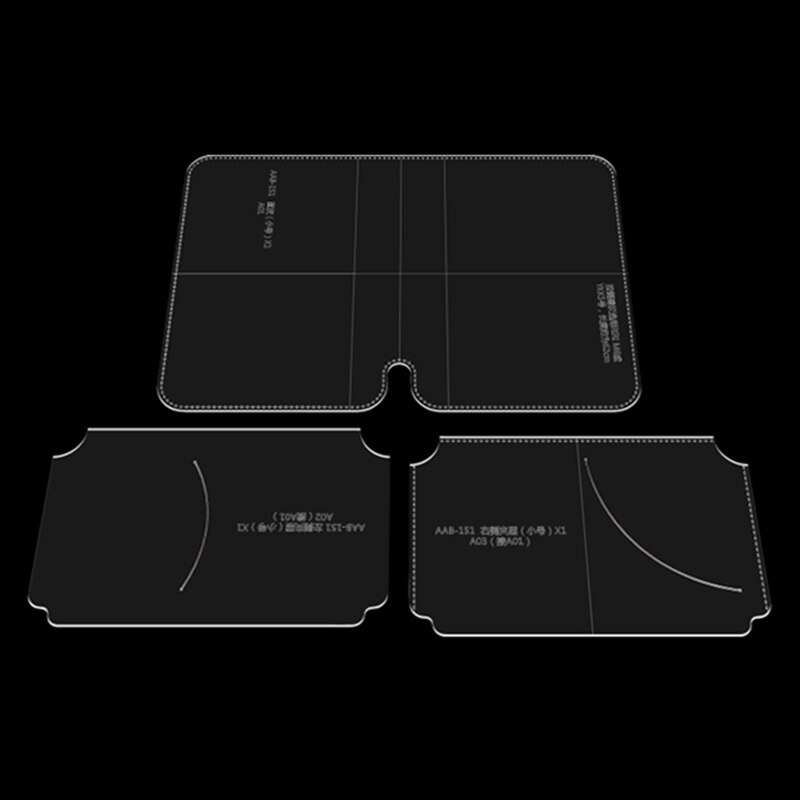 Handmade DIY Leather Book Cover Protection Book Bag Leather Making Template Drawing Leather Acrylic Pattern