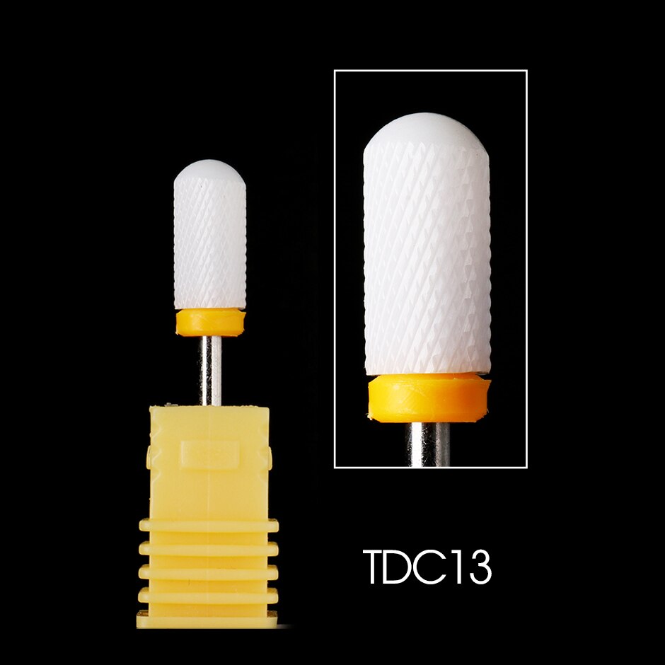 1pc Keramik Bohrer Nagel Fräsen Cutter Für Manikübetreffend Maschine einstellen Entfernen Pedikübetreffend Nagel Fräser Gerät Zubehör CHTDC1-18: TDC13