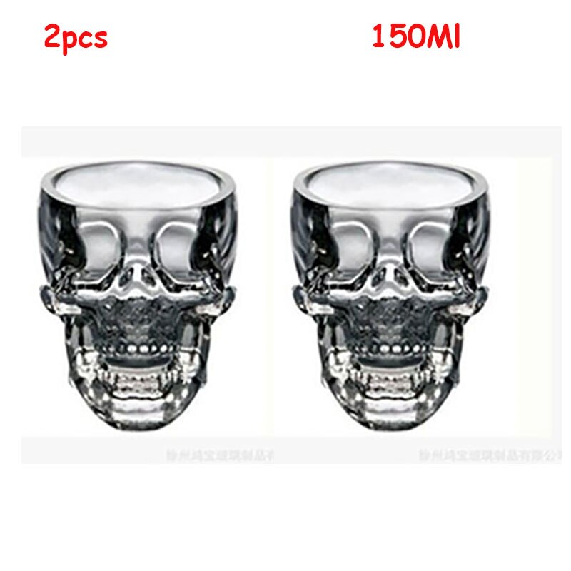 DEOUNY 6PCS Big Shot Glasses For Vodka Tequila Shots Set Drinkware Cup 80ml&150ml&300ml Crystal Halloween Home Party Whiskey: 2pcs 150ml