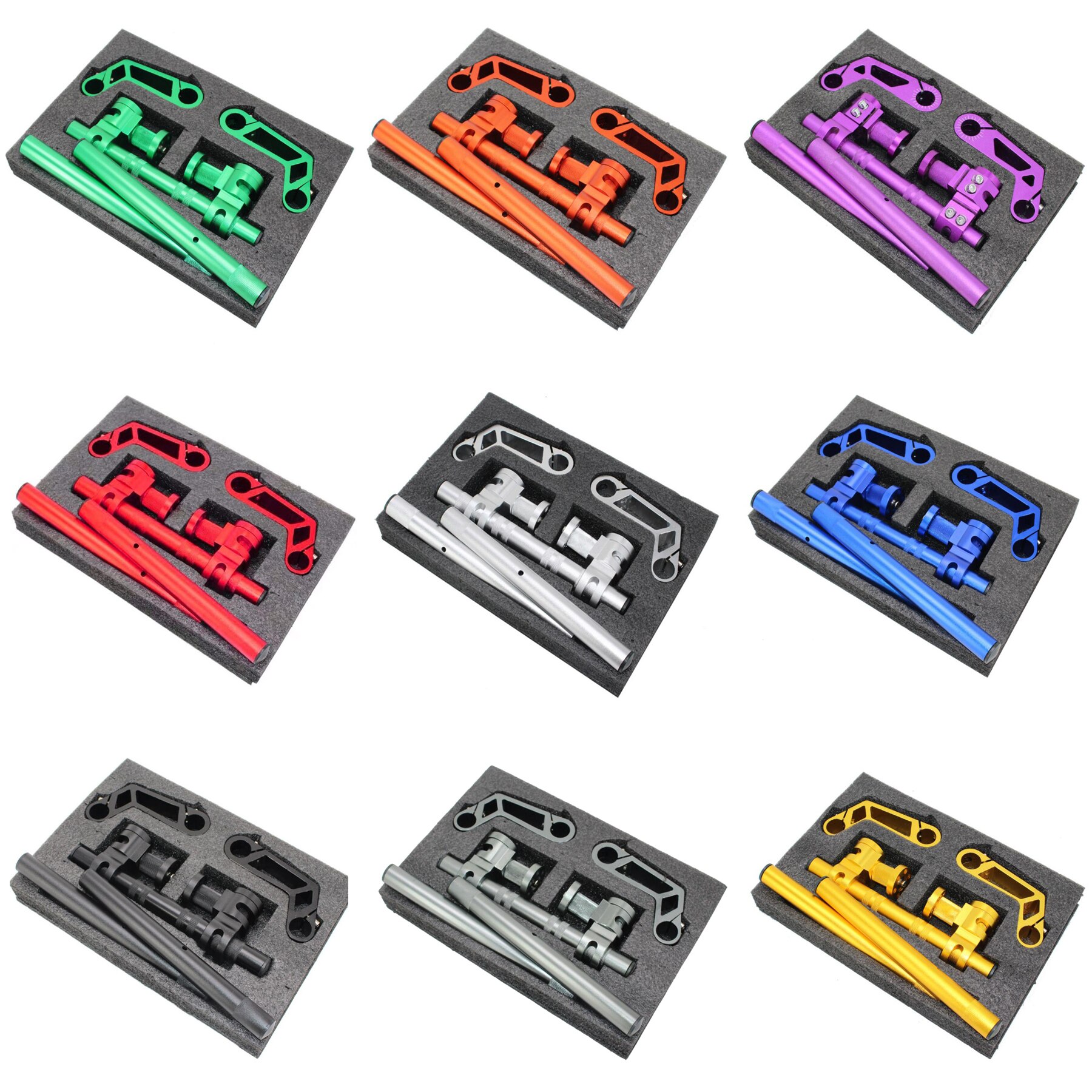 Guidon réglable de moto 7/8 &quot;22mm CNC en aluminium, système de barre de poignée amovible pour Motocross Scooter 125cc pour Pit Bike Dirt Bike