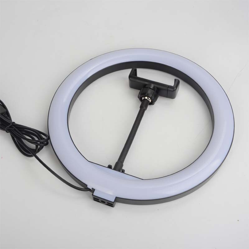 Fotografie Lamp Licht Ring Met Telefoon Houder Selfie Usb Plug Dimbare 6 8 10 12 14 Inch Beschikbaar In verschillende Maten
