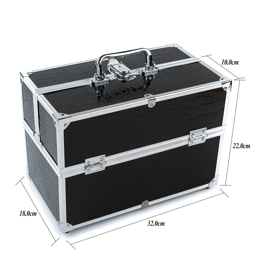 Large Cosmetic Organizer Box Hair Salon Storage Box Make Up Case Cosmetic tool for Make Up Tools Lockable Containing Storage Box