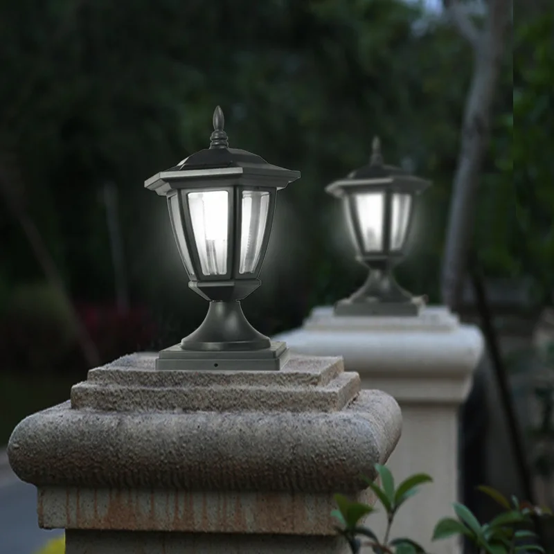 2 stk. solcellelampe til hegn,  ip65 udendørs solcellelamper til havedekoration, porthegn, væg, gårdsplads, solcellelampe til sommerhus