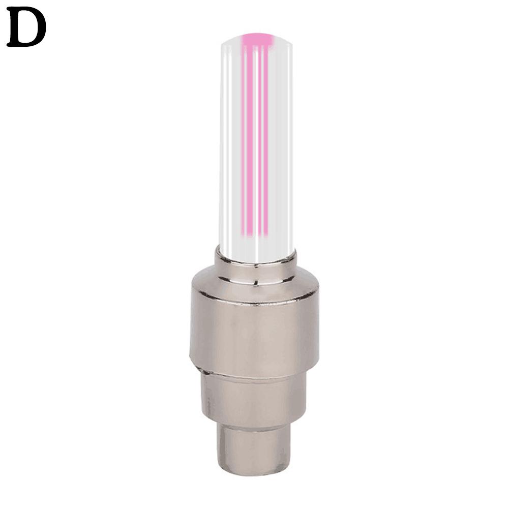 2 pièces néon vélo rayons lumières vélo lumière LED pneu Valve bouchon lampe de poche roue rayon léger voiture moto accessoires: Black