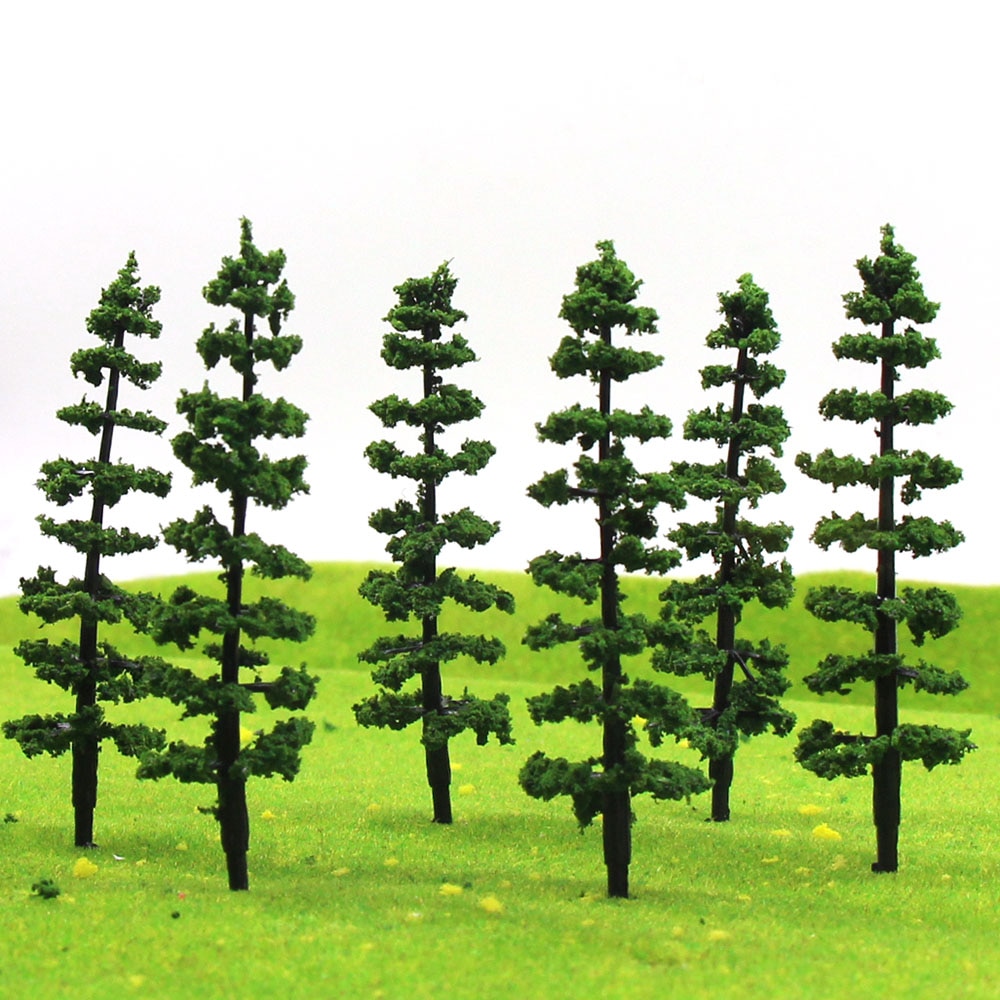 40pcs HO OO scale 1:75 1:87 Model Train Trees 90mm TC90 Railway Modeling Plastic Model tree model building kits
