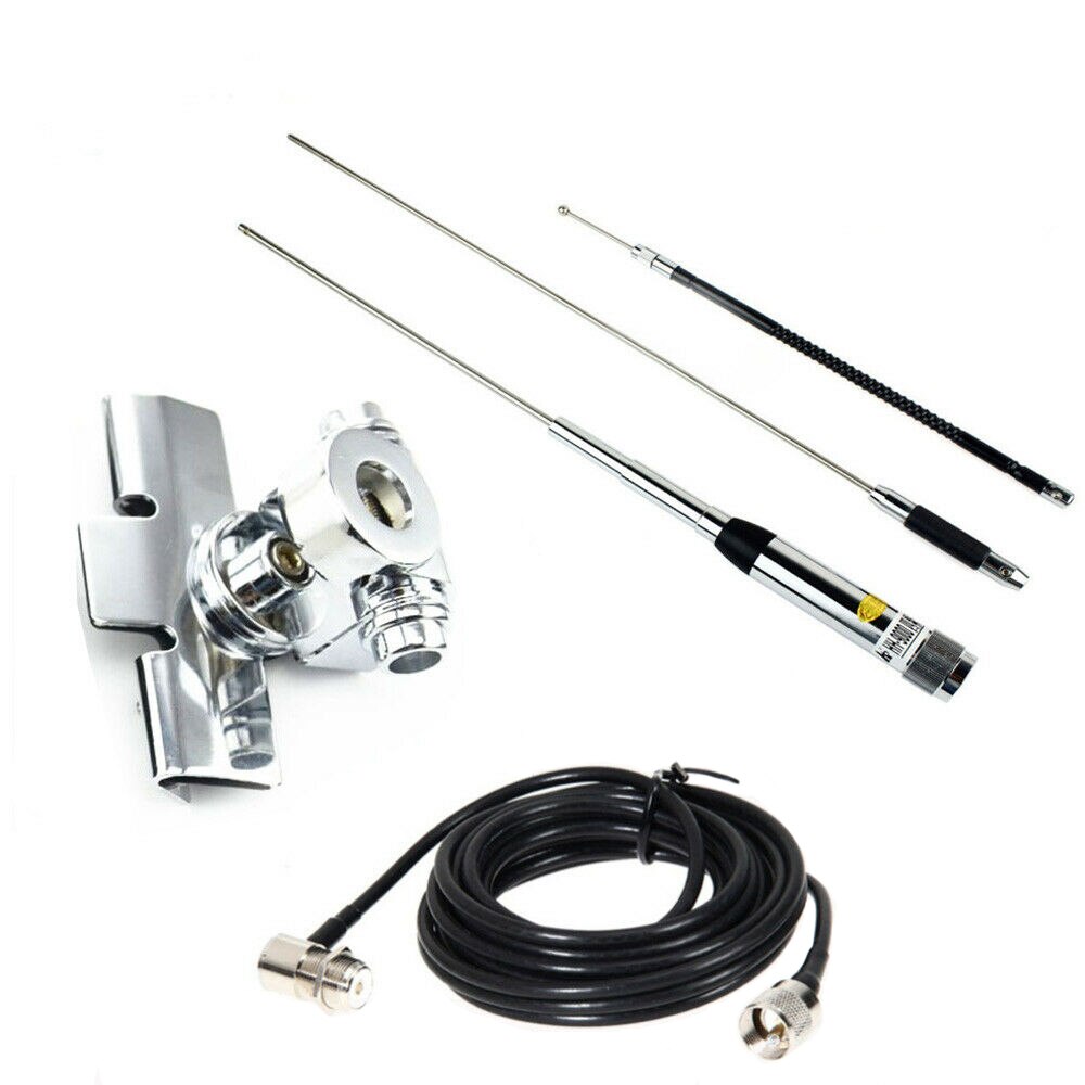 Quad band walkie talkie antenne hh -9000 29.6/50.5/144/430 mhz til tyt th -9800 mobilradio: Sliver klipsæt