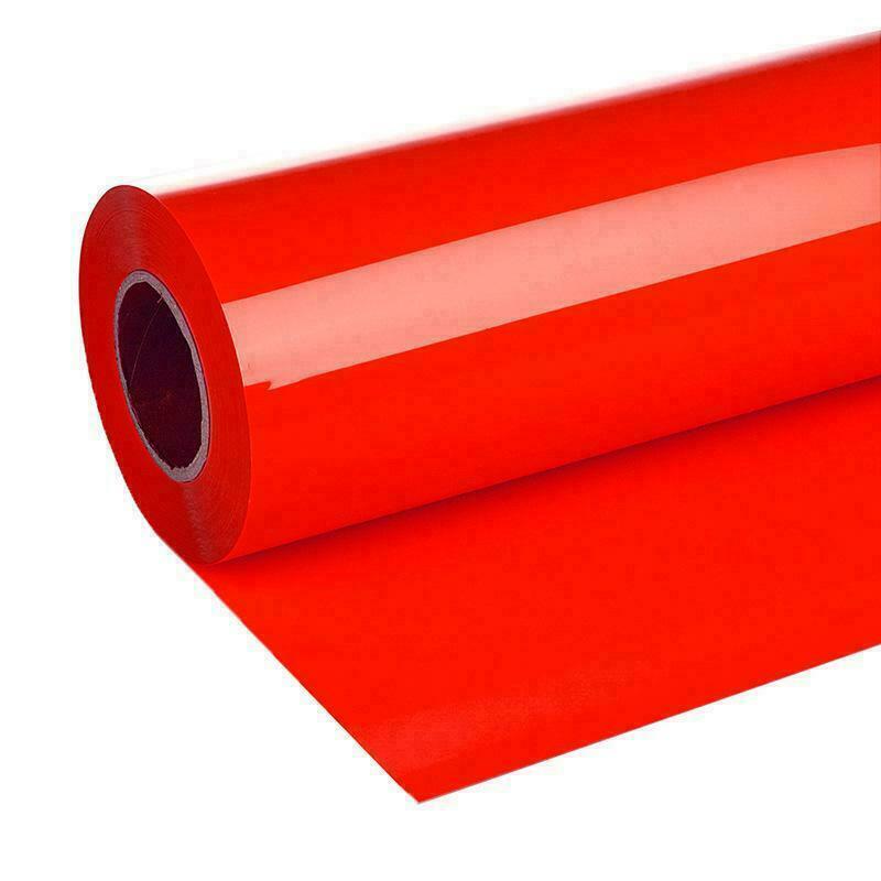 1 rulle varmeoverførsel vinylfilm jern htv udskrivning diy t-shirtbeklædning til sportsbeklædning boligindretning 20*100cm: Rød