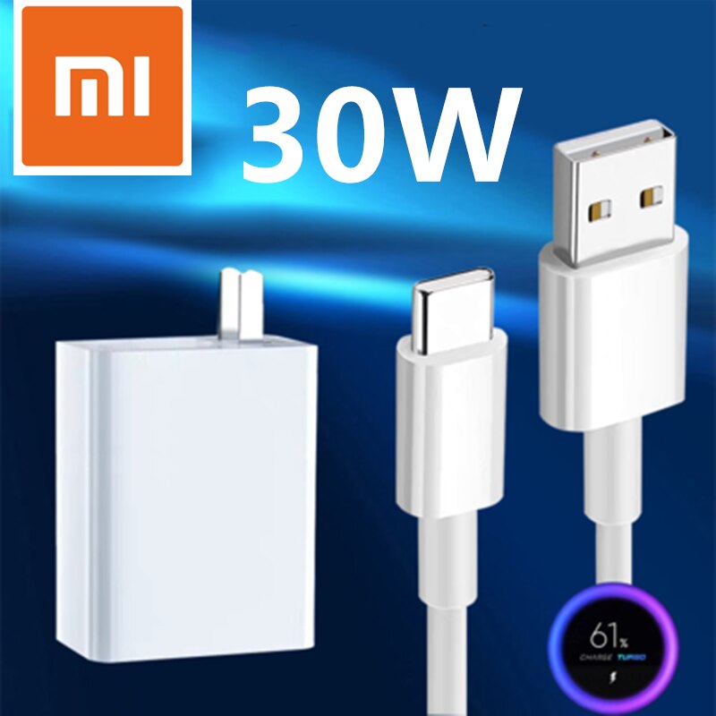 Xiaomi mi note 10 pikalaturi turbolataus alkuperäinen 30w eu -sovitin  qc 4.0 pikalataus usb c -kaapeli  mi 10 pro 9 9t se  a3 a2