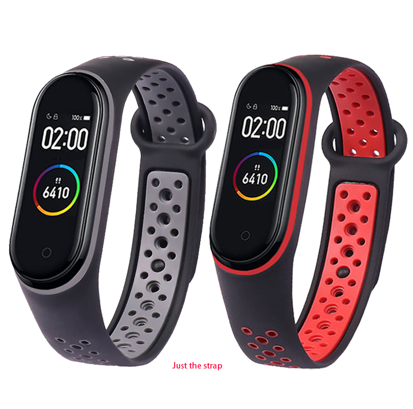 Watchbands For Xiaomi Mi Band 7 6 5 4 3 starp Wristband Silicone Bracelet Wrist Straps combination Smartwatch Accessories: XL / Black Yellow