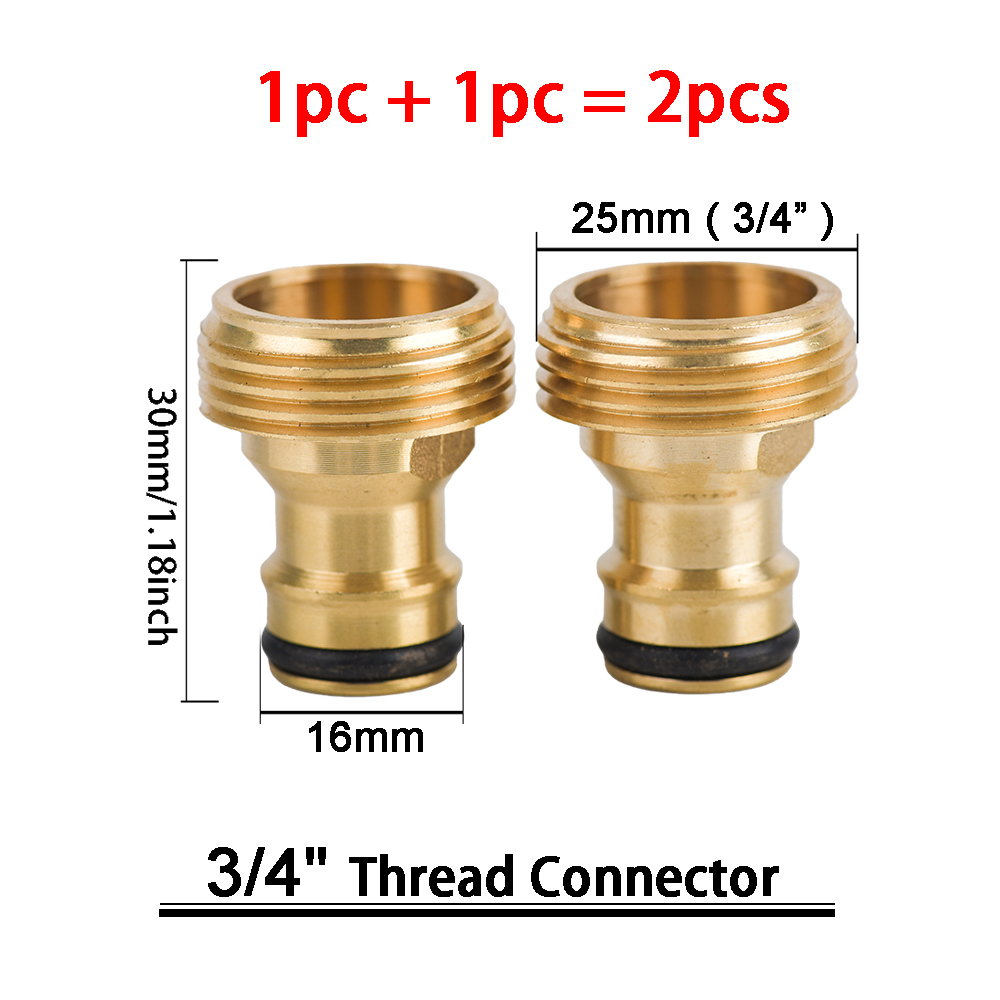 1Sets Garden Hose Quick Connect Water Hose Fitting, 3/4 Inch 1/2 Inch Brass BSP Female And Male Connector: Yellow
