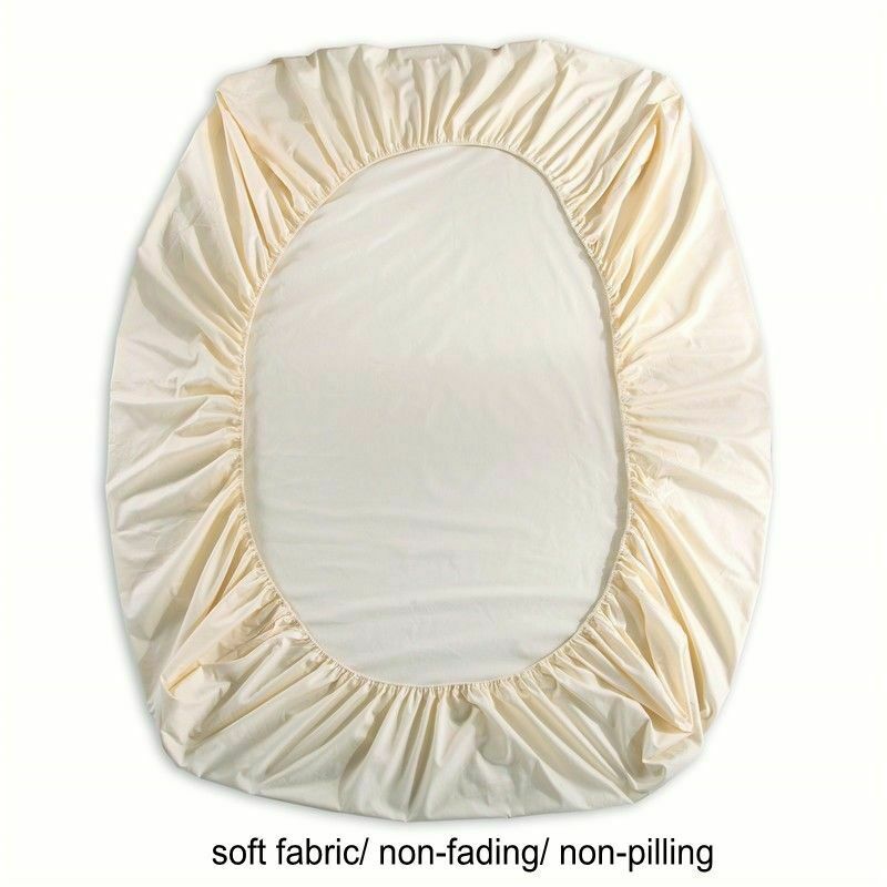 Solid Color Mattress Protector with Elastic Band Sanding Breathable Washable Bed Mattress Cover