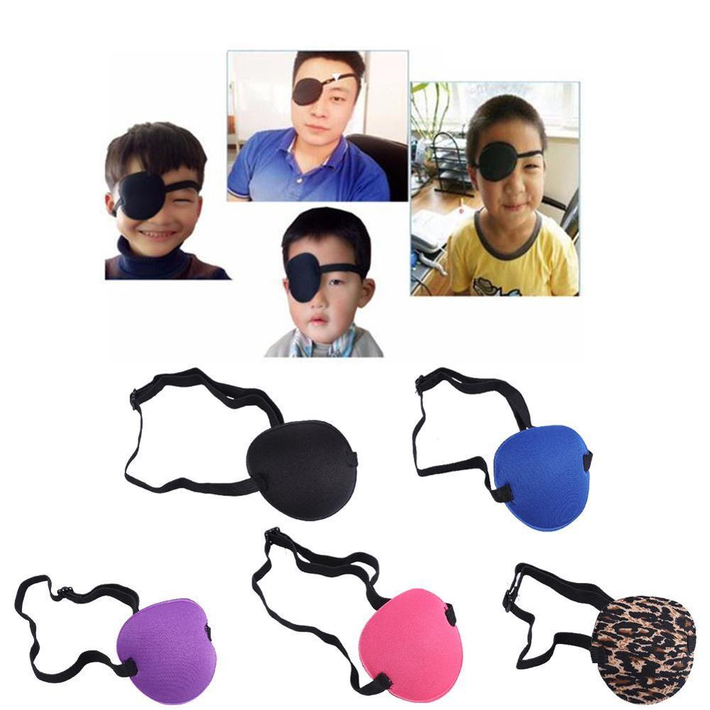Parche de pirata para ojo, accesorio de disfraz de pirata, Parche de ojo cóncavo, máscara de ojo Groove para de Halloween, cinco colores
