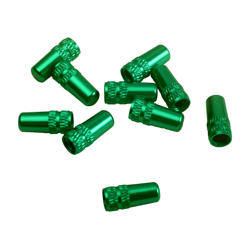 10 pièces/lot Presta casquette vélo vélo Fixie Presta roue jante pneu tige Air bouchons couverture anti-poussière vélo accessoires # H915: green