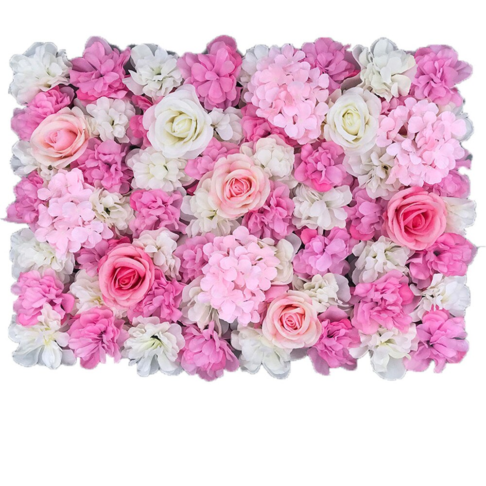 40 x 60cm blomsterveggpanel silke rose kunstige blomster full rose bryllup blomsterdekorasjon for bryllup bakteppe dekorasjon: 5