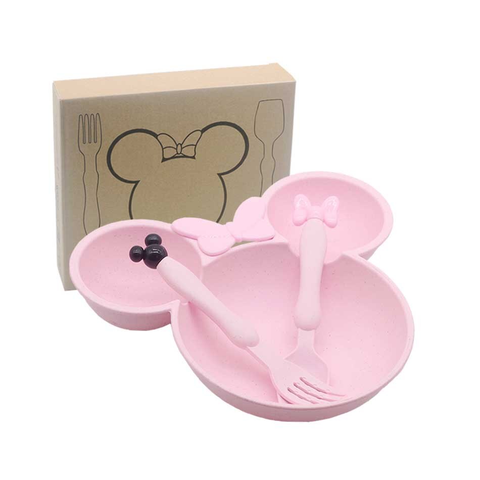 Baby Tableware Children's Tableware Green Cartoon Feeding Dish Fruit Bread Dessert Children Training Tableware