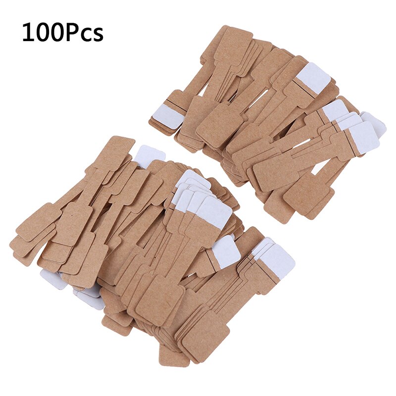 100/50Pcs Quadrate Lege Prijskaartjes Ketting Ring Etiketten Papier Stickers Papier Display Card Labels Hangtag: 100PCS