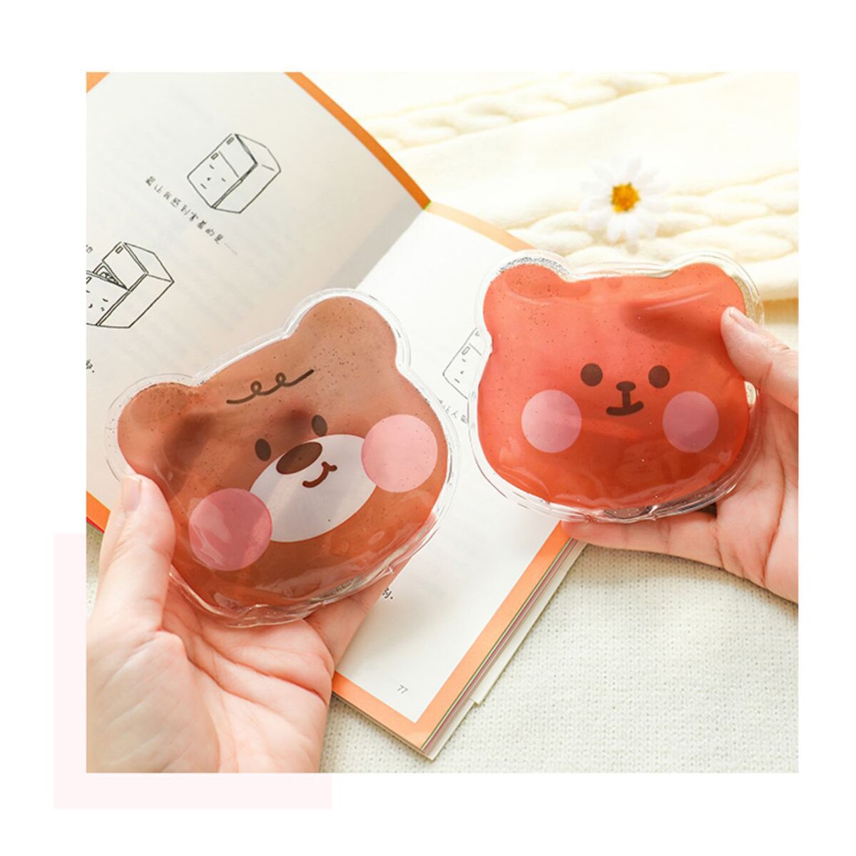 Cute Cartoon Hand Warm Reusable Heat Packs Mini Portable for Girls Winter Warm Supplies Hand Warmers Warm Baby Heater