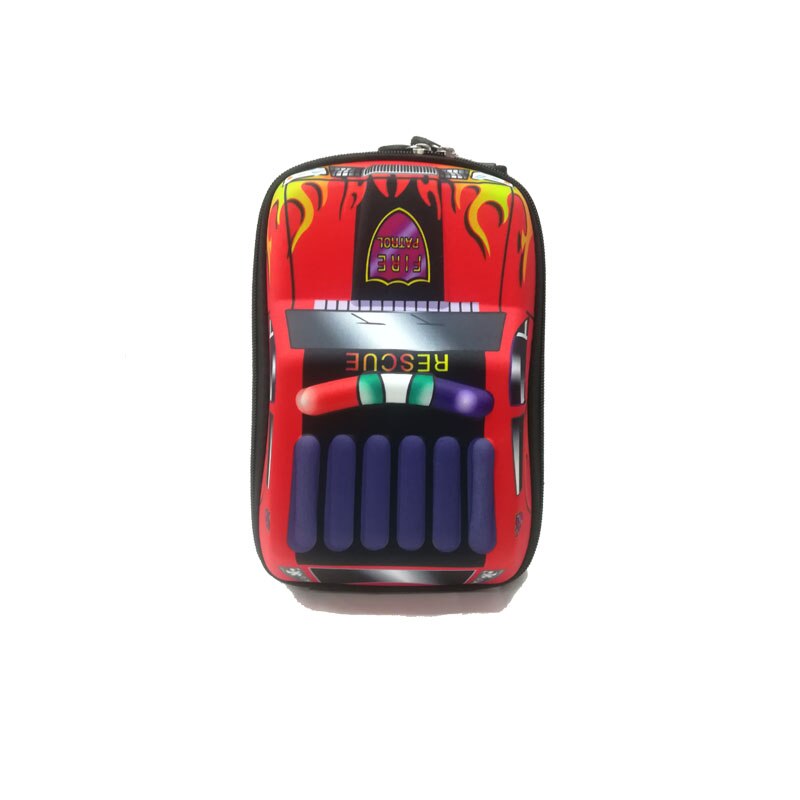Enfants 3D voiture sacs EVA sac à dos stéréo Cool garçon sac à dos cartable enfants mains à l'extérieur porte Snack bonbons jouet stockage 2-6 ans: Rouge