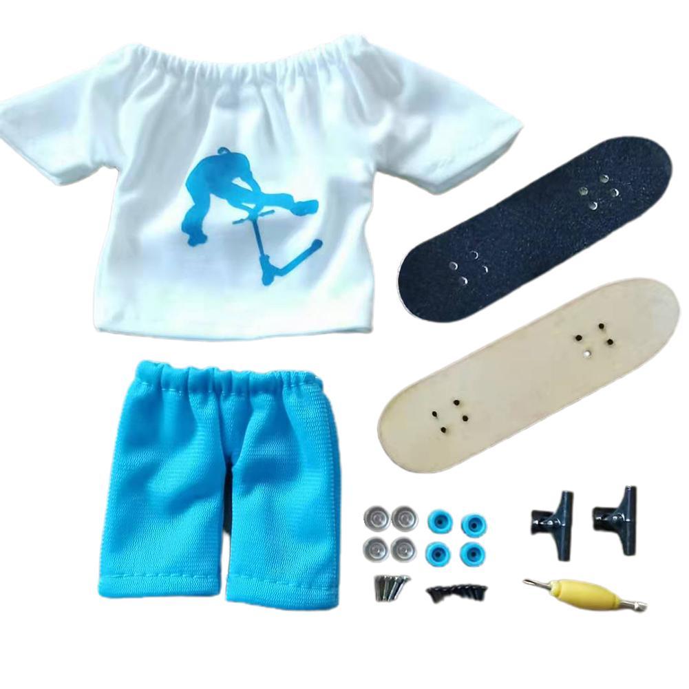 Mini trottinette à doigt en bois, ensemble de modèles, jouet interactif, nouveauté, activité sensorielle, Scooter, Skateboard, Kit d&#39;outils à pédale